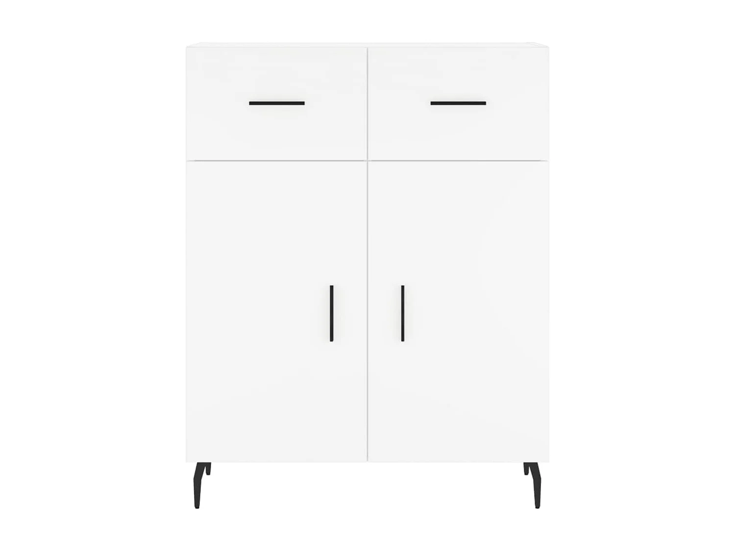 Credenza alta bianca 69,5x34x180 cm Legno ingegnerizzato