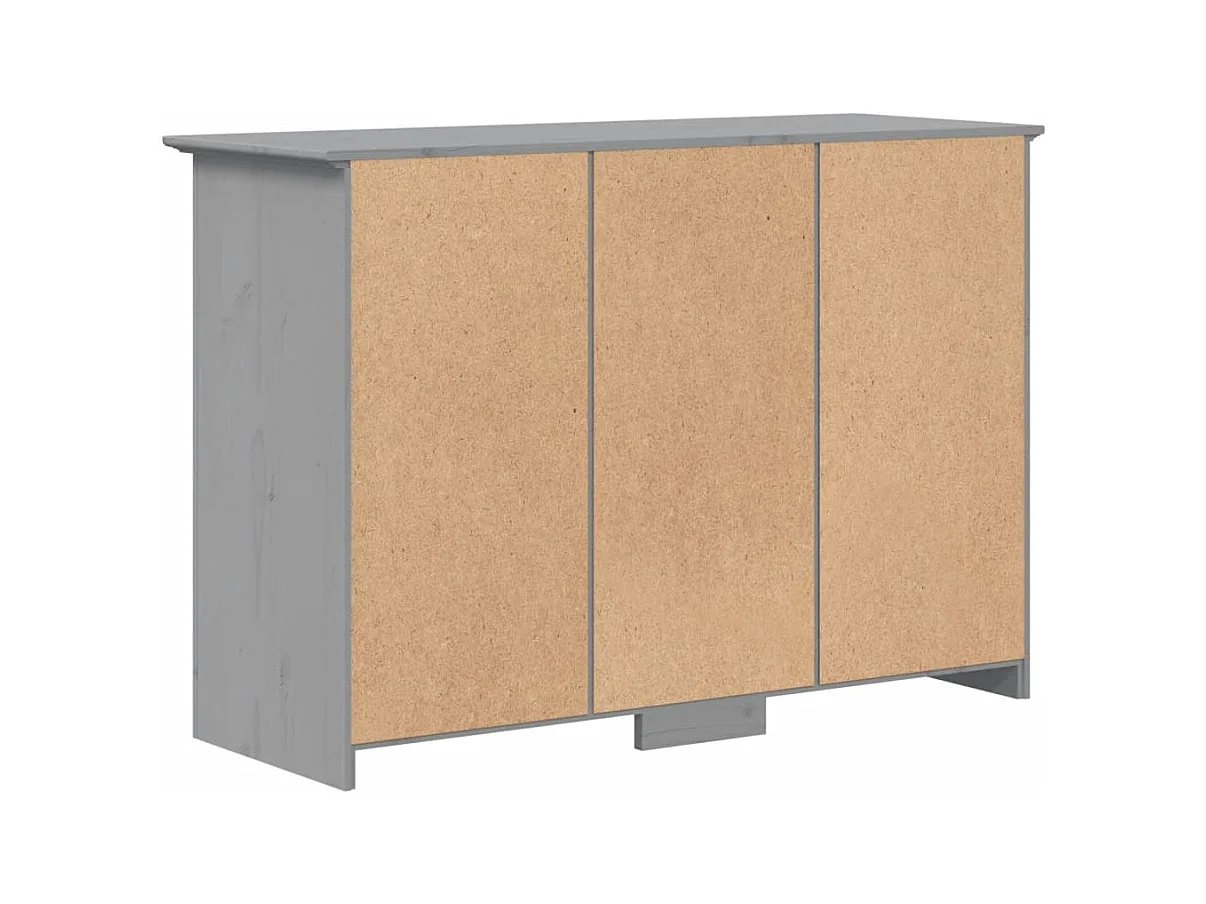 Buffet BODO gris 115,5x44x80 cm bois massif de pin