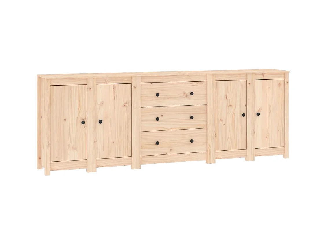 Credenza 230x35x80 cm Legno massello di pino