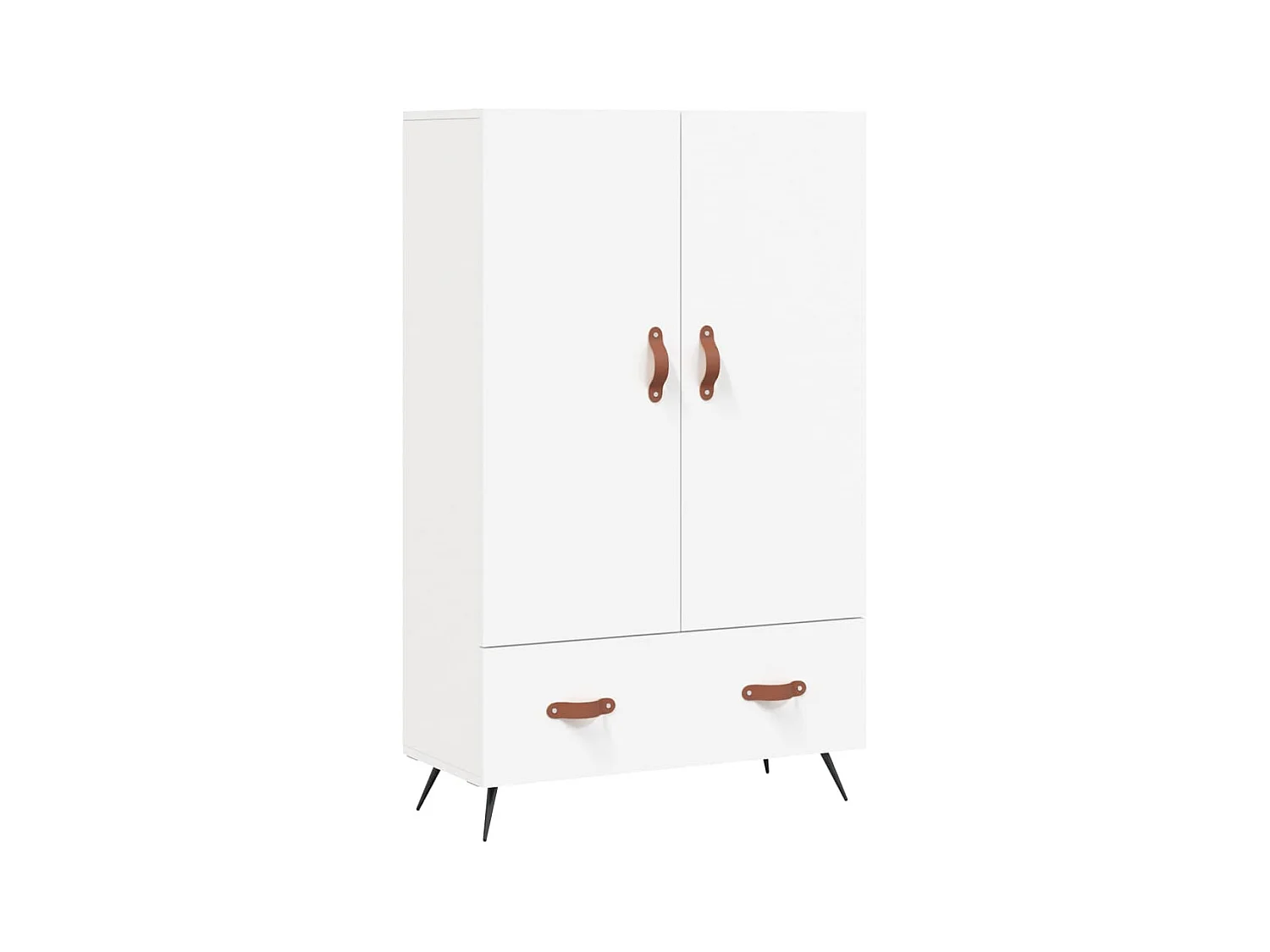 Wit hoog dressoir 69,5x31x115 cm bewerkt hout