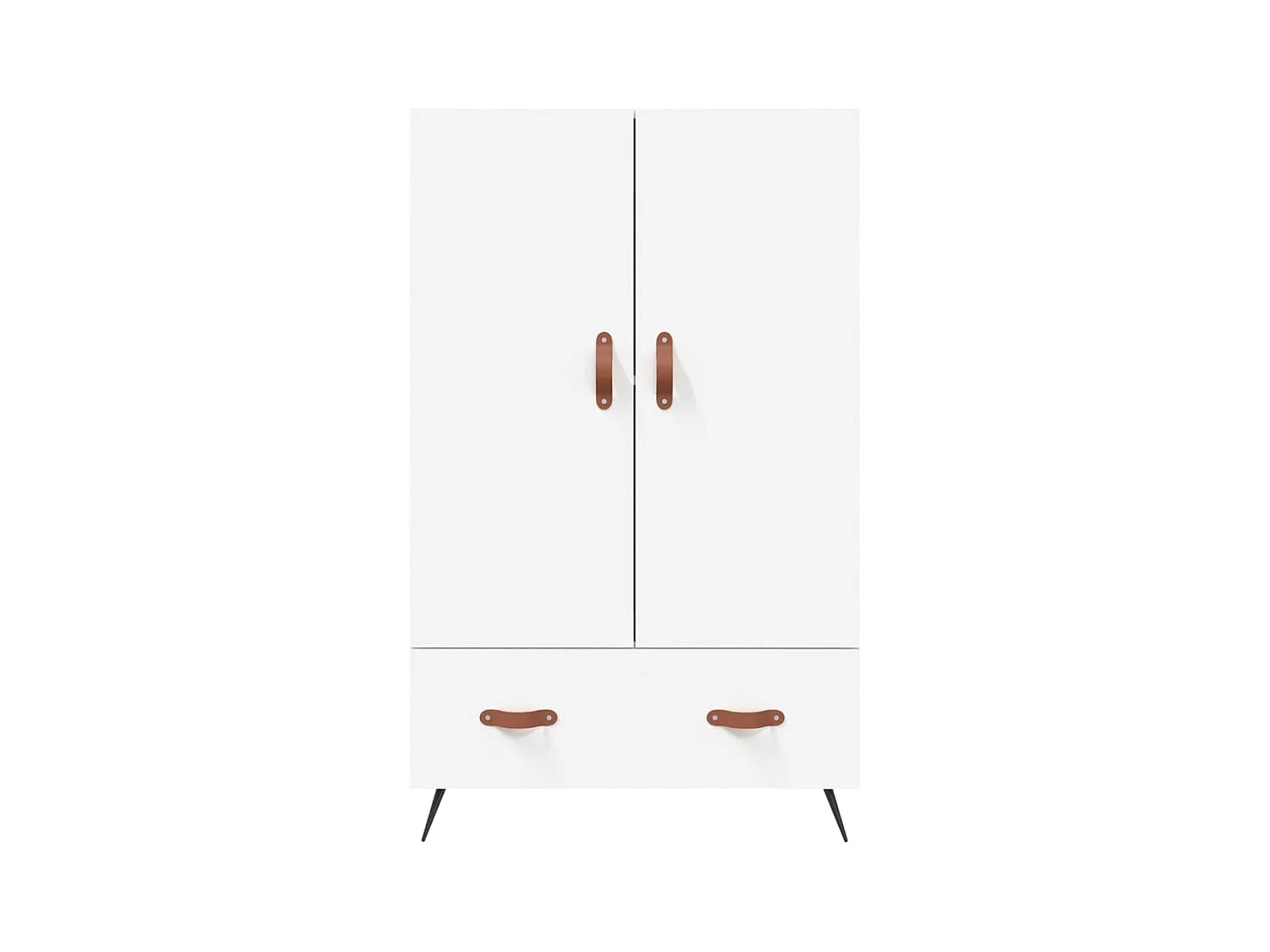 Wit hoog dressoir 69,5x31x115 cm bewerkt hout