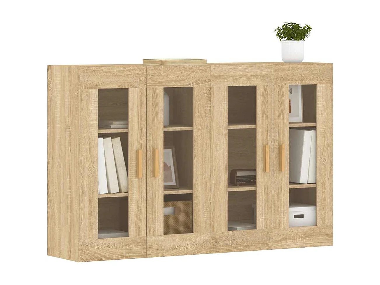 Pensili a 2 pezzi, rovere Sonoma, legno ingegnerizzato