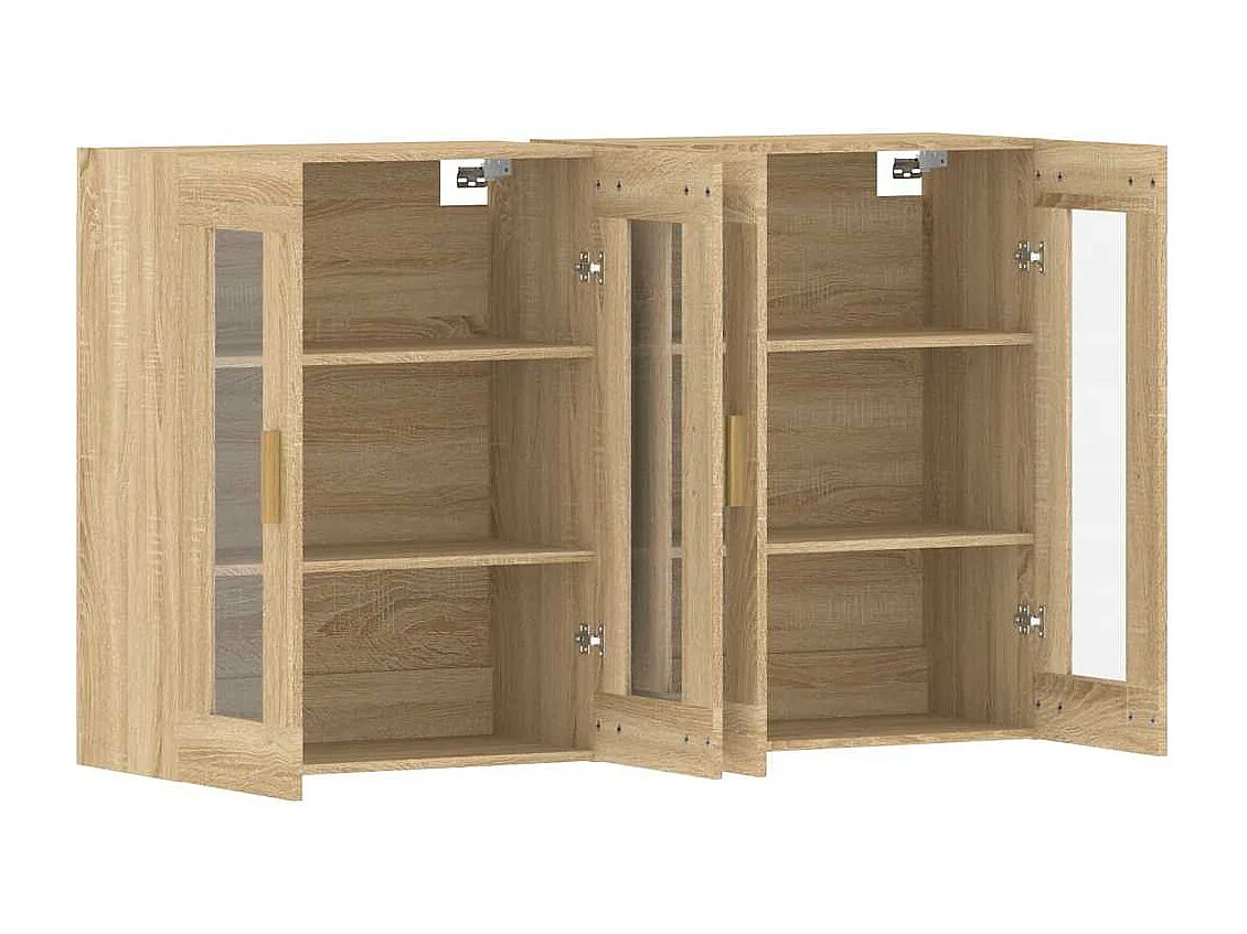 Pensili a 2 pezzi, rovere Sonoma, legno ingegnerizzato
