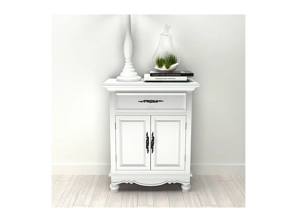 Armoire avec 2 portes et 1 tiroir Bois Blanc