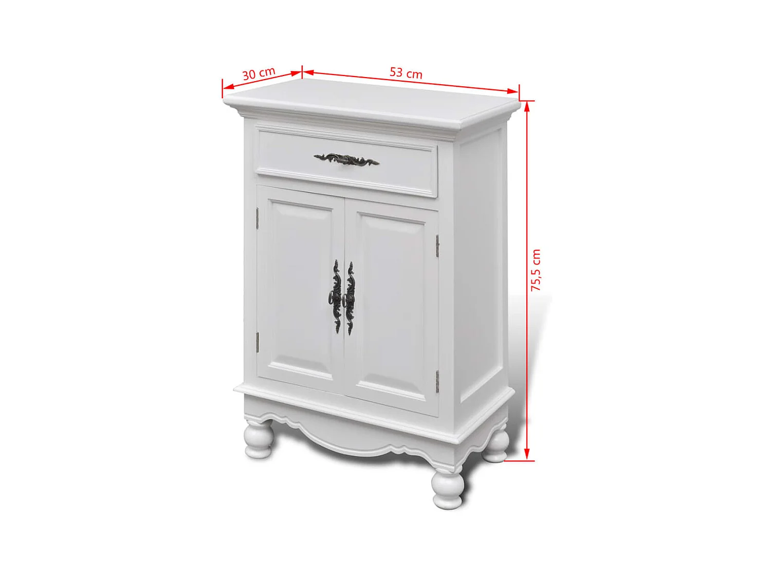 Armoire avec 2 portes et 1 tiroir Bois Blanc