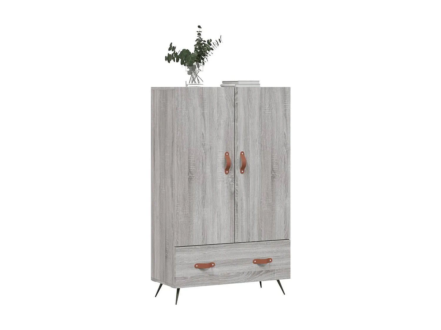 Buffet haut sonoma gris 69,5x31x115 cm bois d'ingénierie