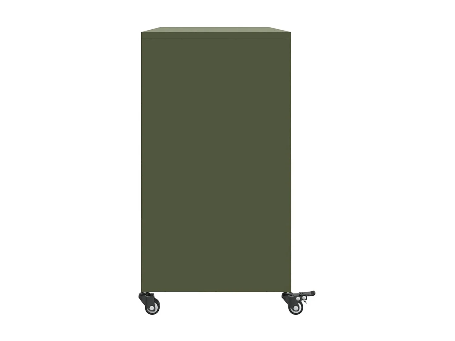 Aparador verde oliva 100,5x39x72 cm acero