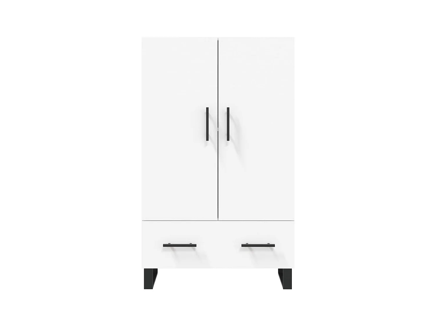 Wit hoog dressoir 69,5x31x115 cm bewerkt hout