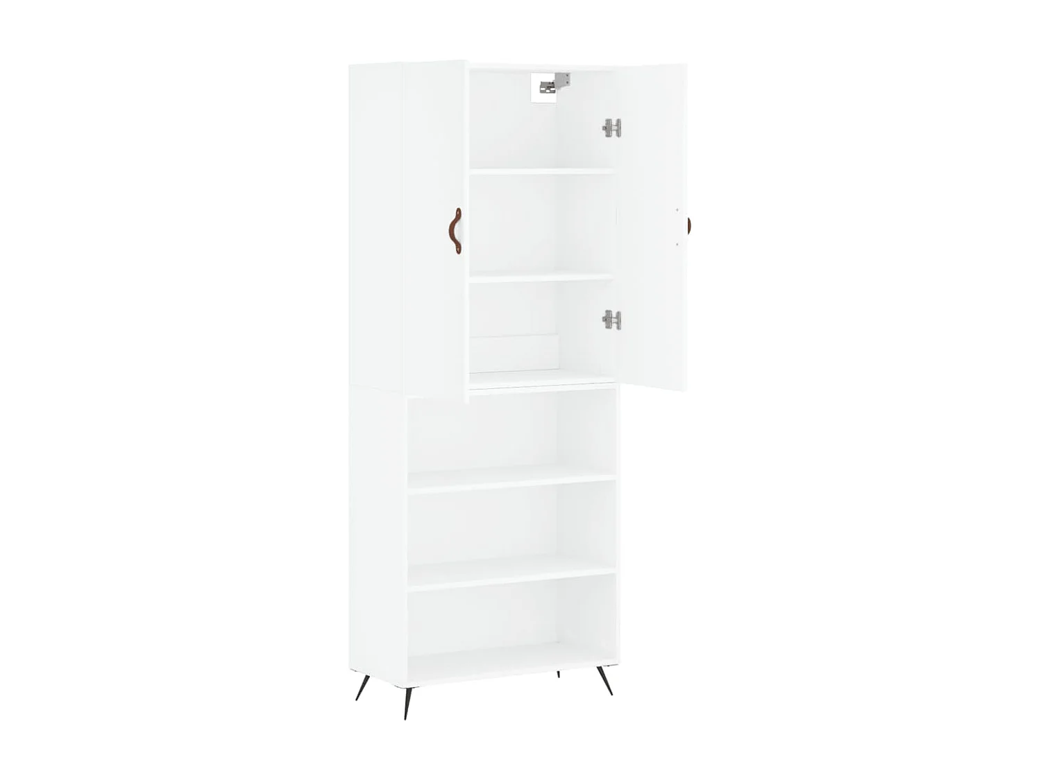 Buffet haut Blanc 69,5x34x180 cm Bois d'ingénierie