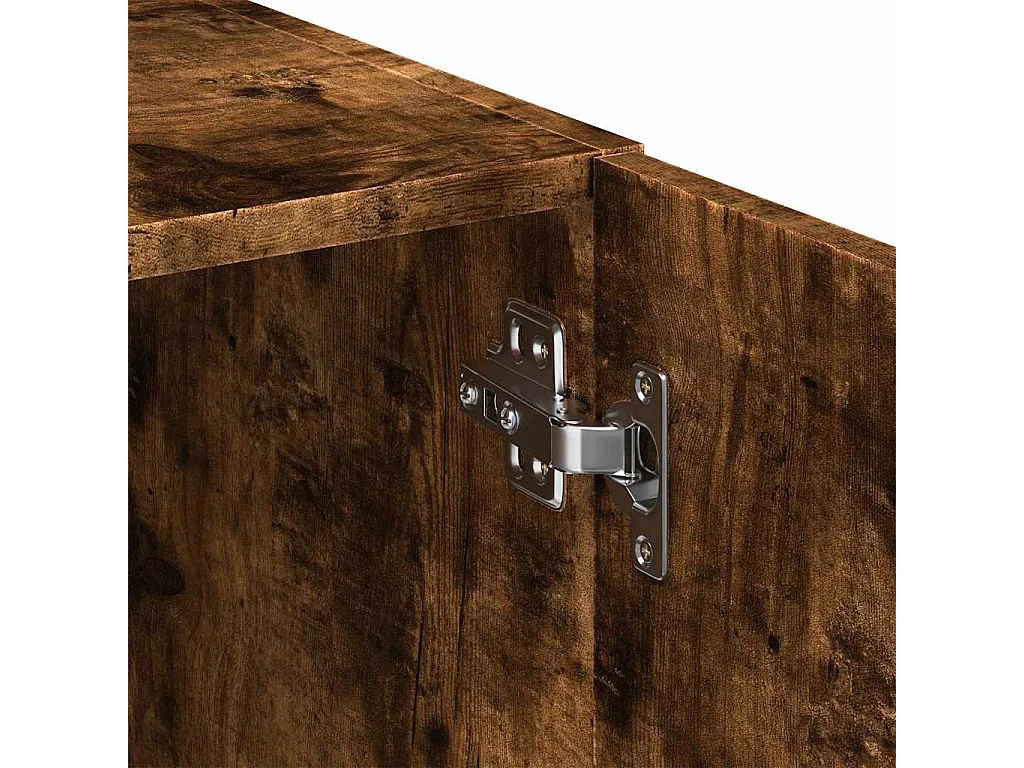 Slanke opbergkast gerookt eiken 50x42,5x225 cm