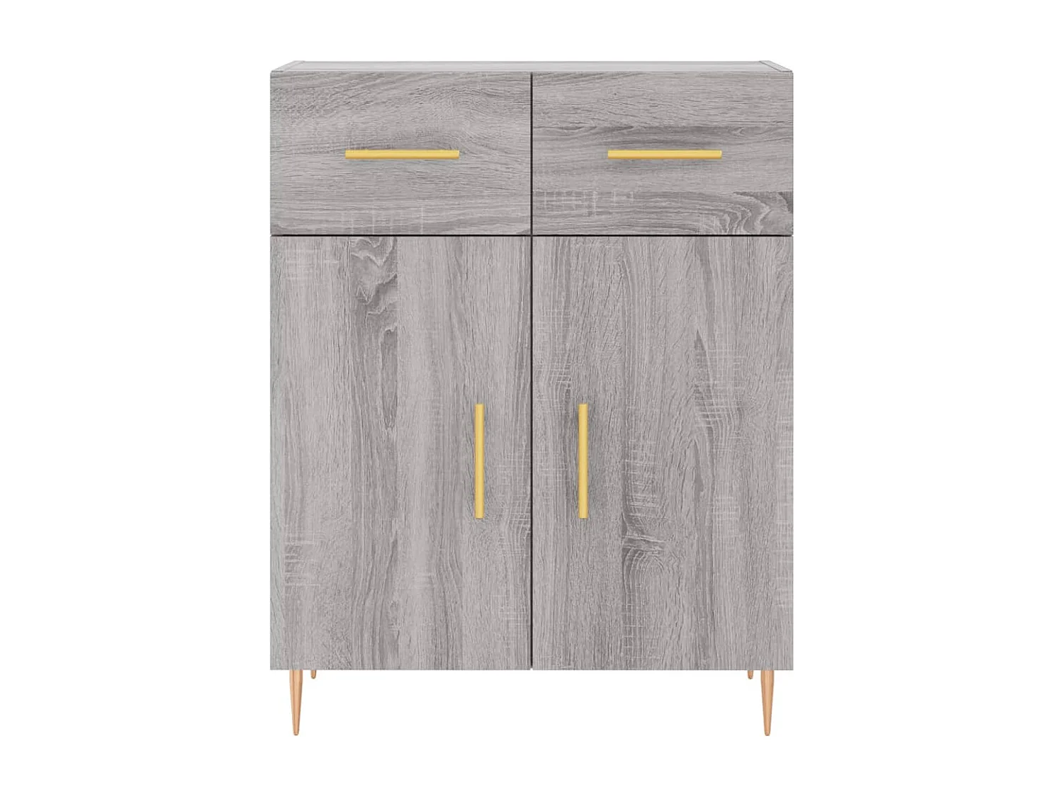 Buffet haut Sonoma gris 69,5x34x180 cm Bois d'ingénierie