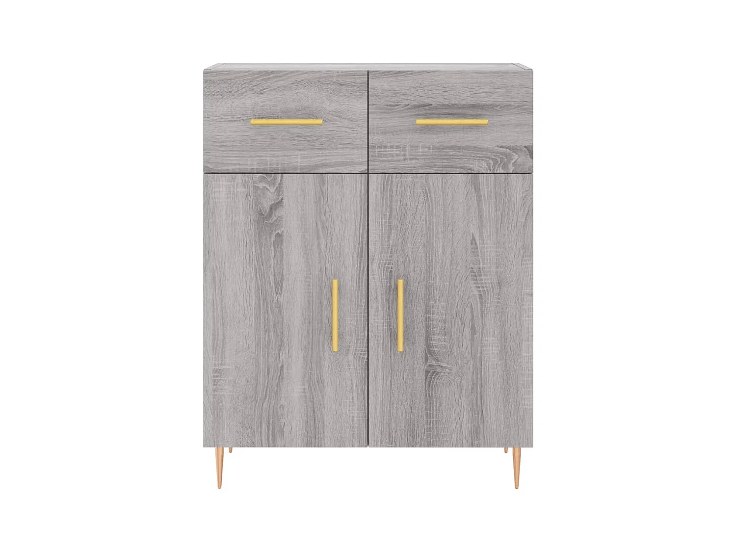 Sonoma hoog dressoir grijs 69,5x34x180 cm Technisch hout