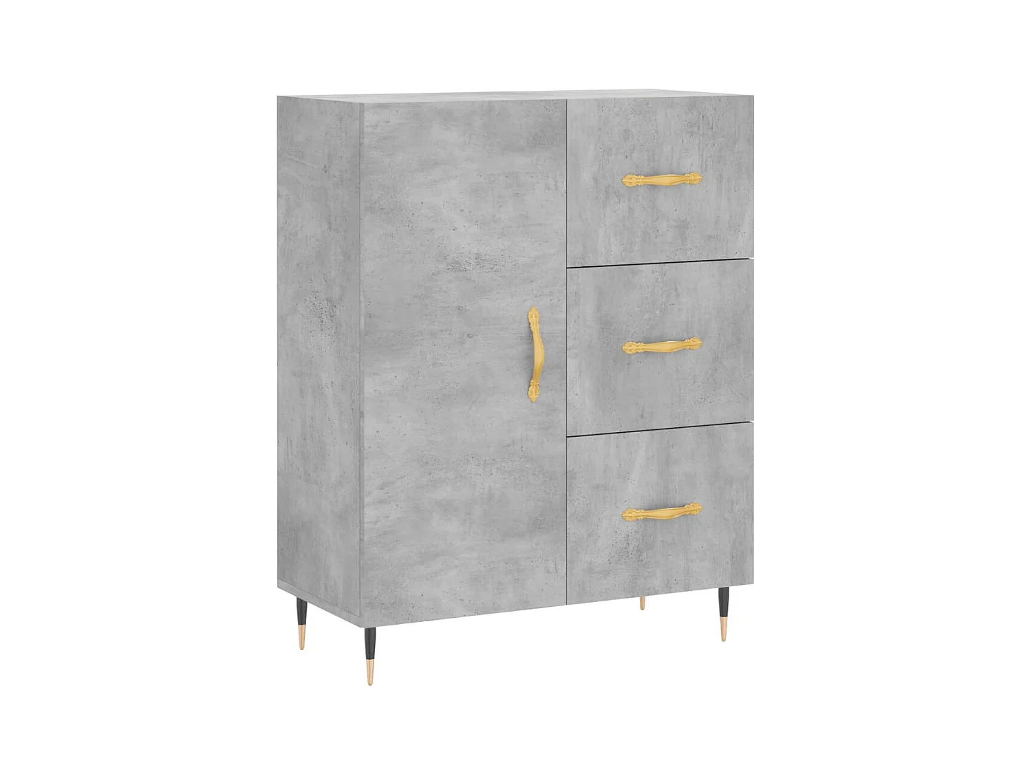 Hoge dressoir Betongrijs 69,5x34x180 cm Technisch hout