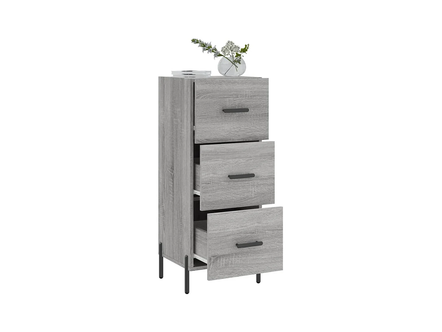 Buffet Sonoma gris 34,5x34x90 cm Bois d'ingénierie