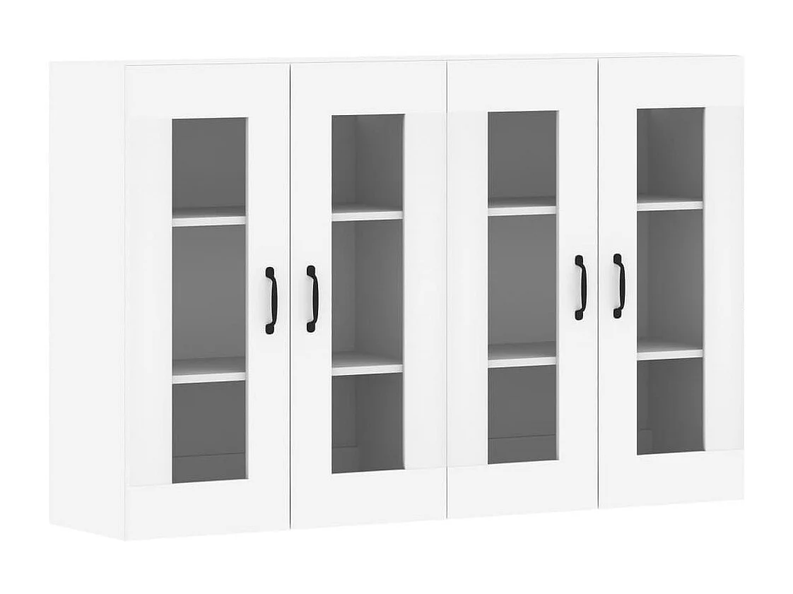 Pensili a 2 pezzi, legno ingegnerizzato bianco