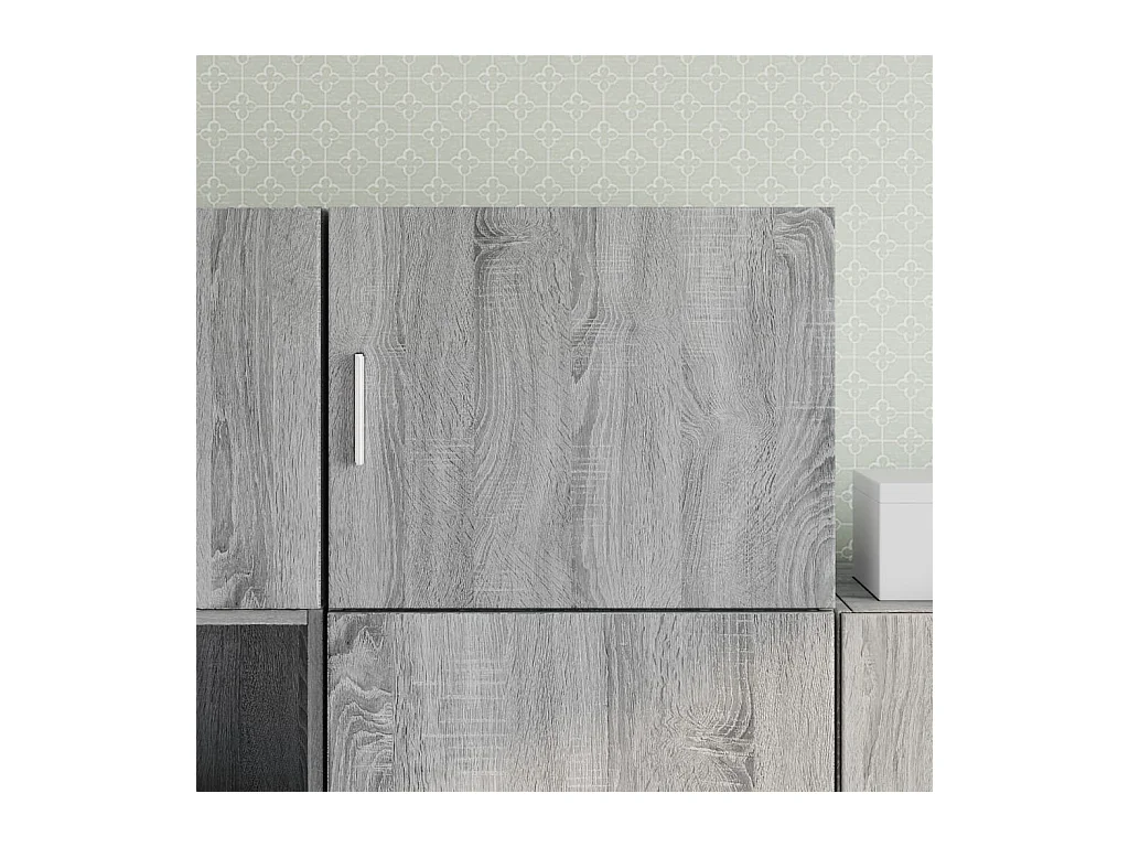 Armoire murale sonoma gris 50x42,5x40 cm bois d'ingénierie