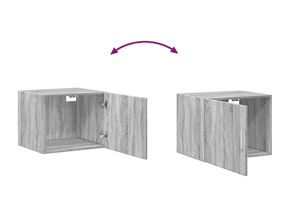 Armoire murale sonoma gris 50x42,5x40 cm bois d'ingénierie