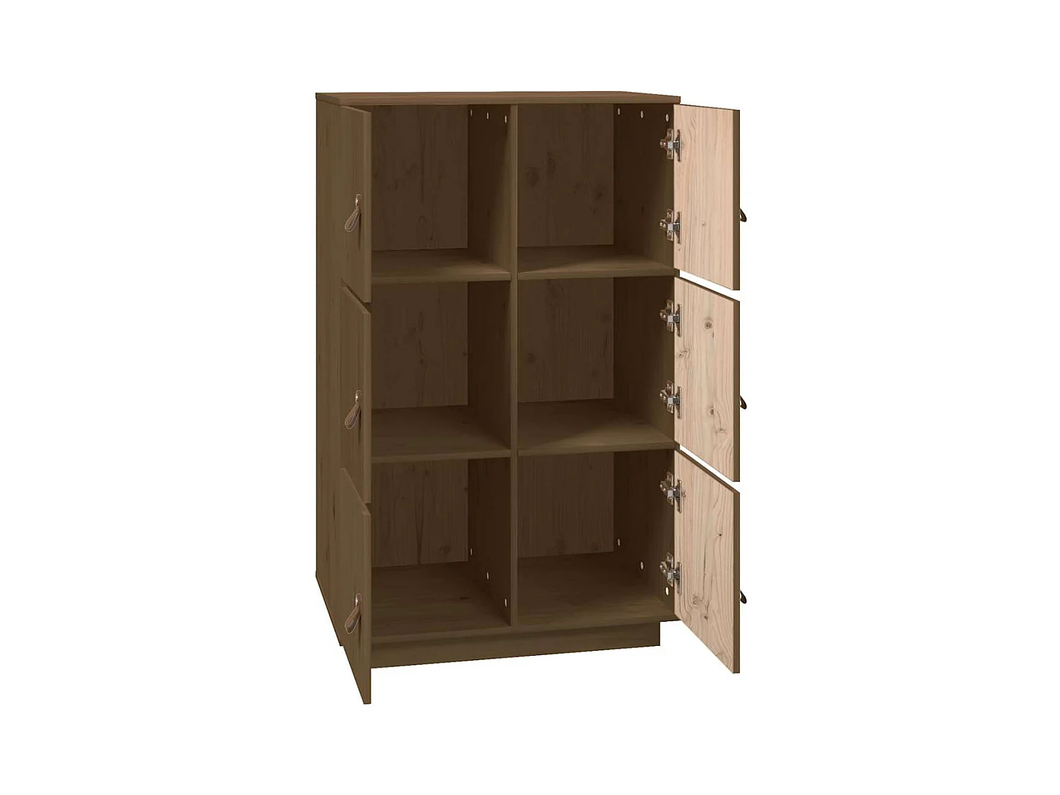 Buffet haut Marron miel 67x40x108,5 cm Bois massif de pin