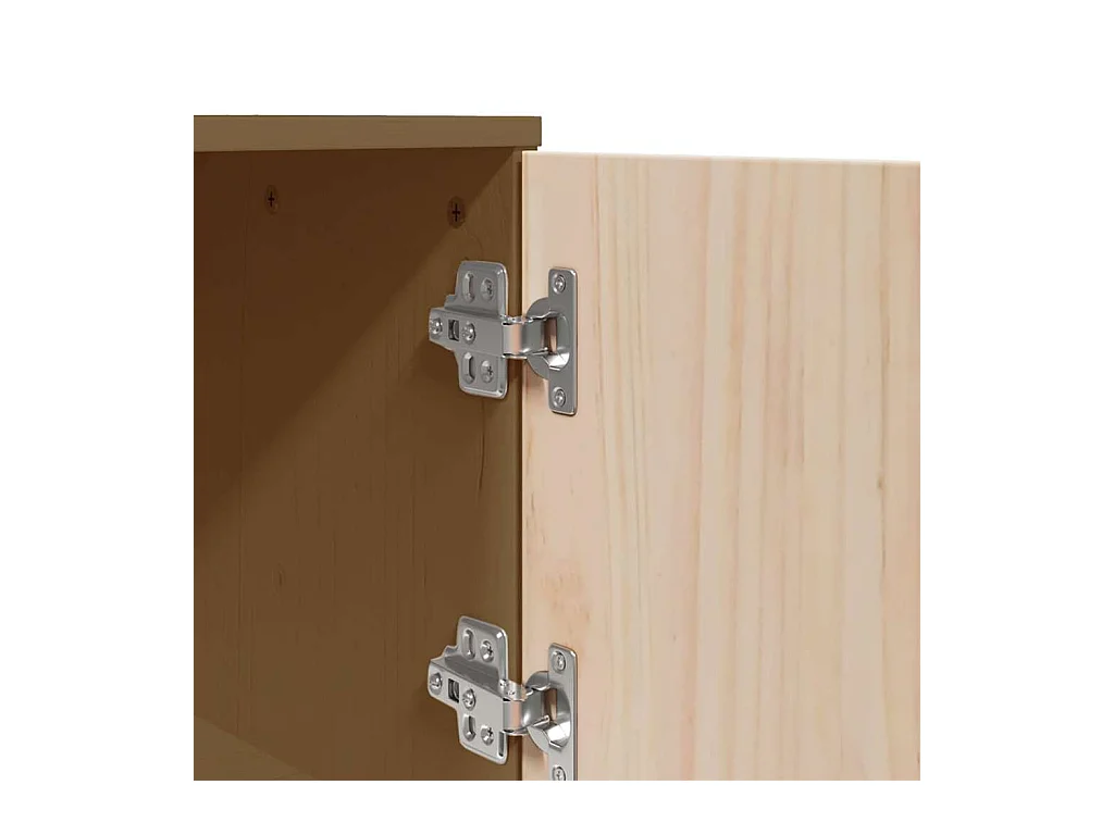 Buffet haut Marron miel 67x40x108,5 cm Bois massif de pin