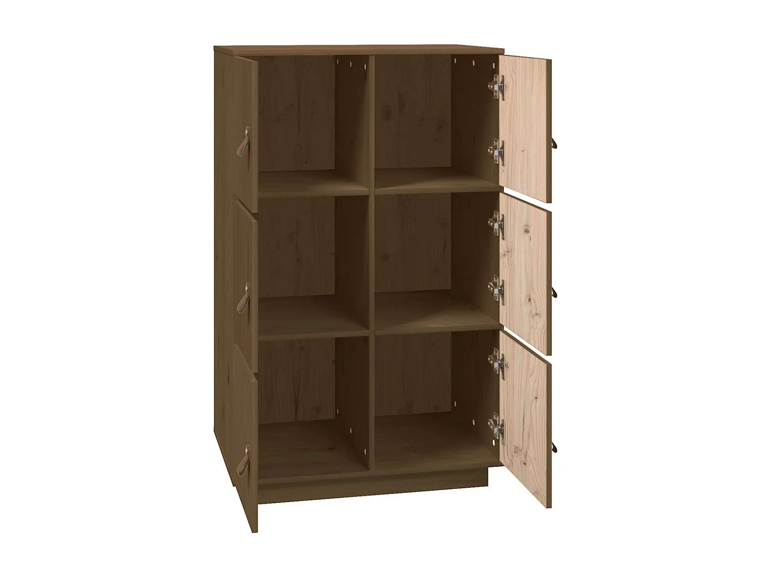 Buffet haut Marron miel 67x40x108,5 cm Bois massif de pin