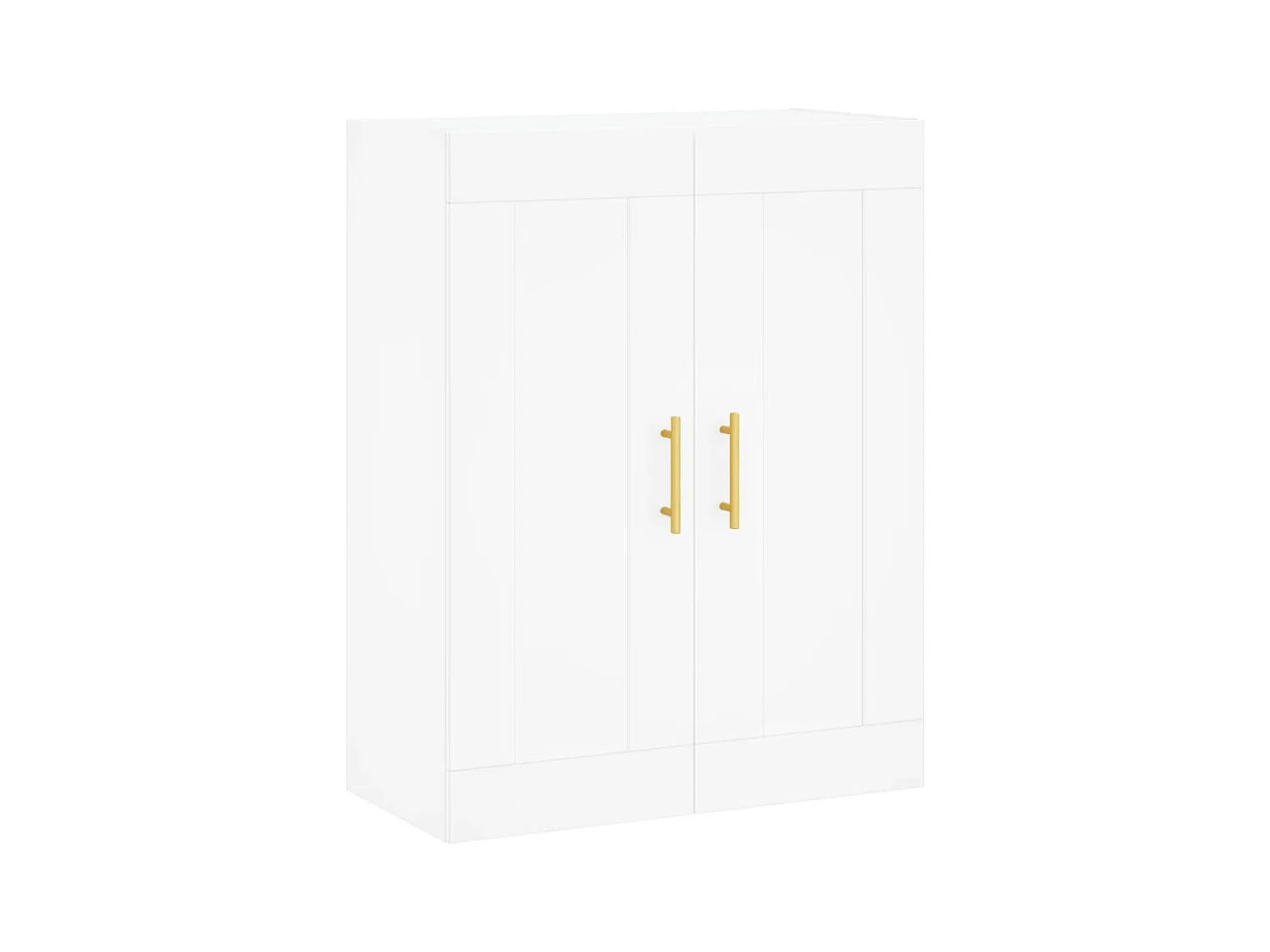 Wit hoog dressoir 69,5x34x180 cm Technisch hout