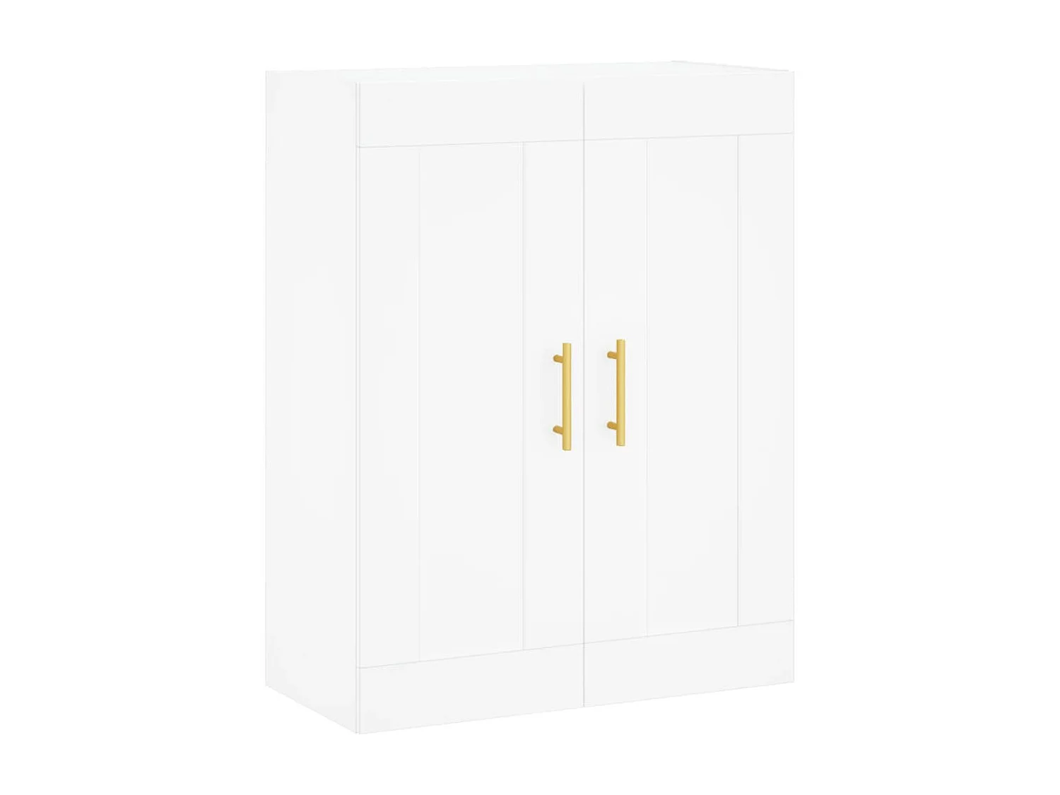 Credenza alta bianca 69,5x34x180 cm Legno ingegnerizzato