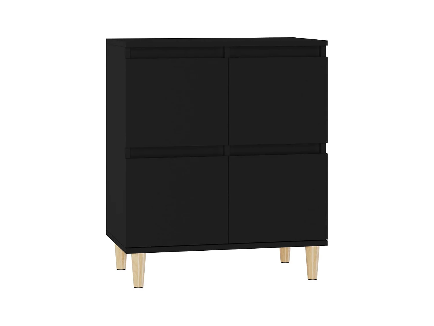 Credenza nera 60x35x70 cm in legno ingegnerizzato