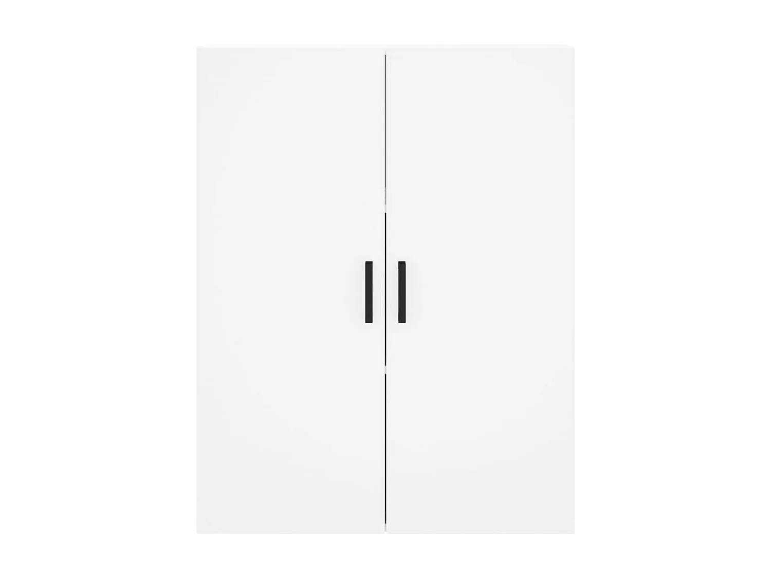 Credenza alta bianca 69,5x34x180 cm Legno ingegnerizzato