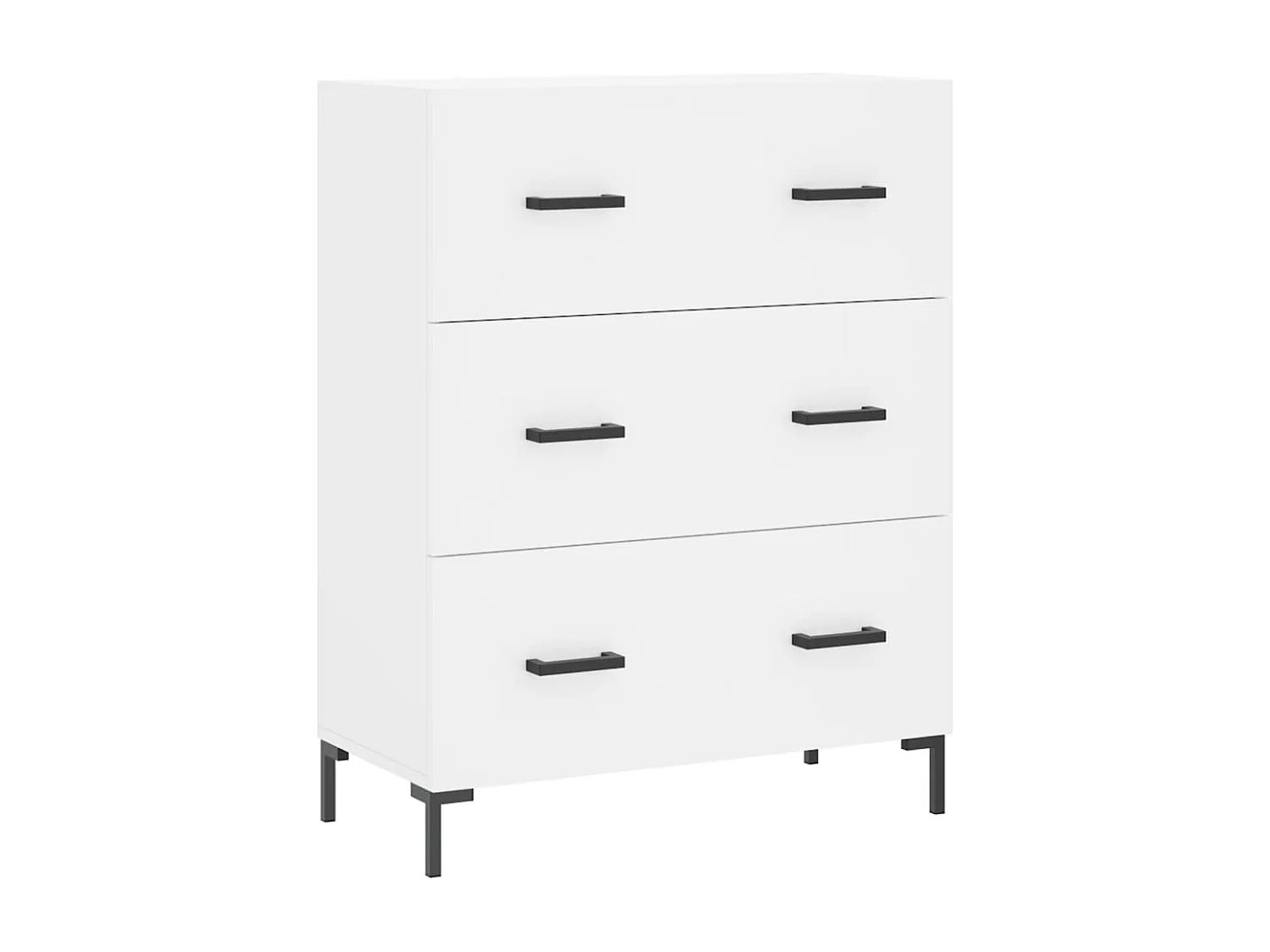 Credenza alta bianca 69,5x34x180 cm Legno ingegnerizzato