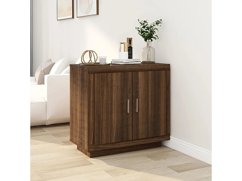 Dressoir Bruin eiken 80x40x75 cm Technisch hout