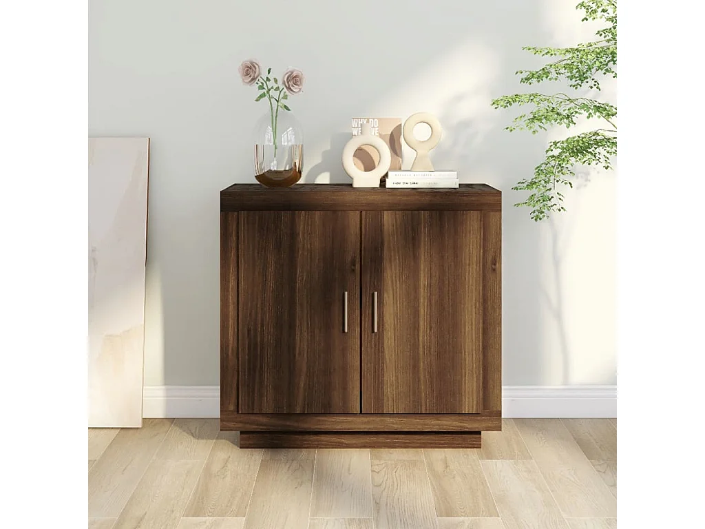 Buffet Chêne marron 80x40x75 cm Bois d'ingénierie
