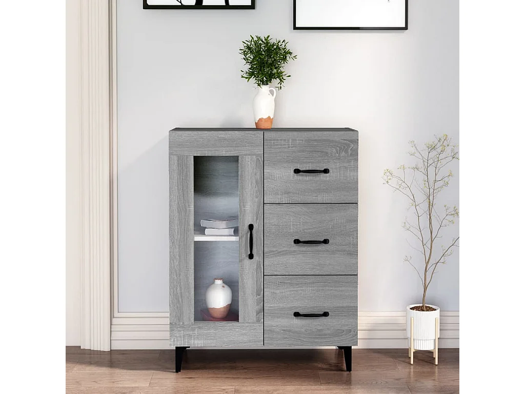 Buffet sonoma gris 69,5x34x90 cm bois d'ingénierie