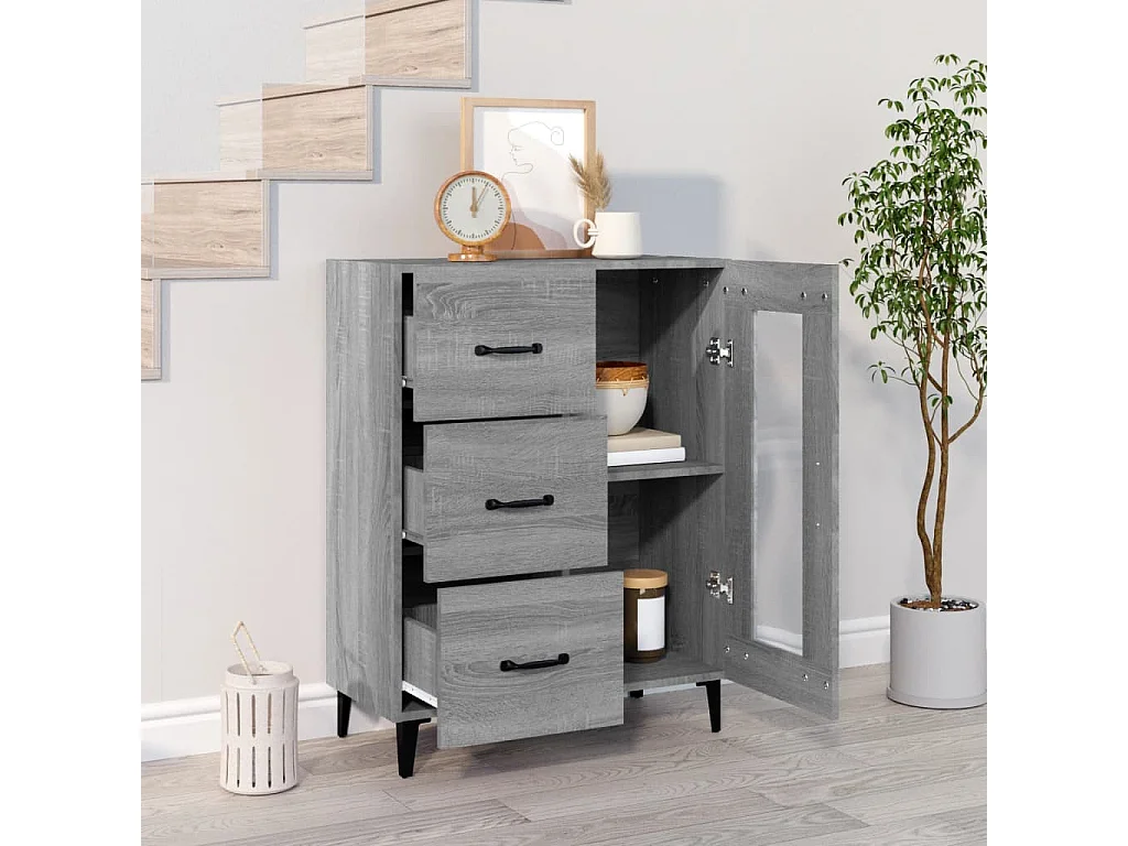 Buffet sonoma gris 69,5x34x90 cm bois d'ingénierie