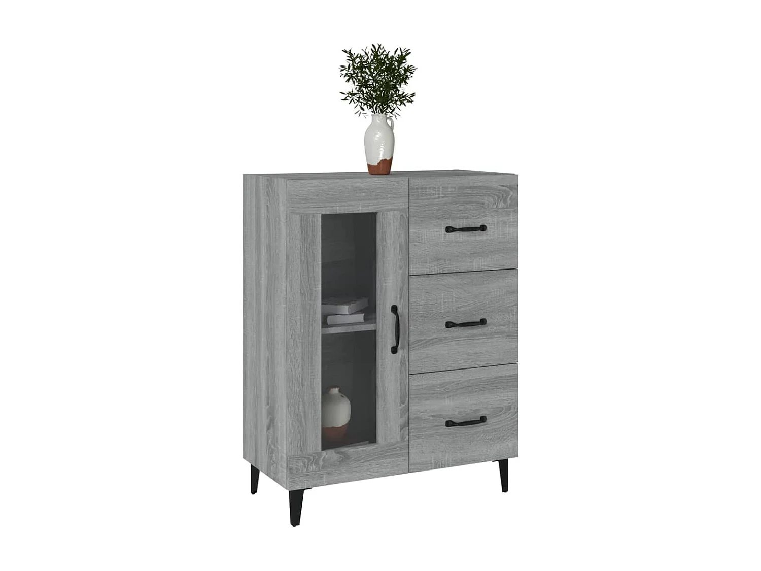 Buffet sonoma gris 69,5x34x90 cm bois d'ingénierie
