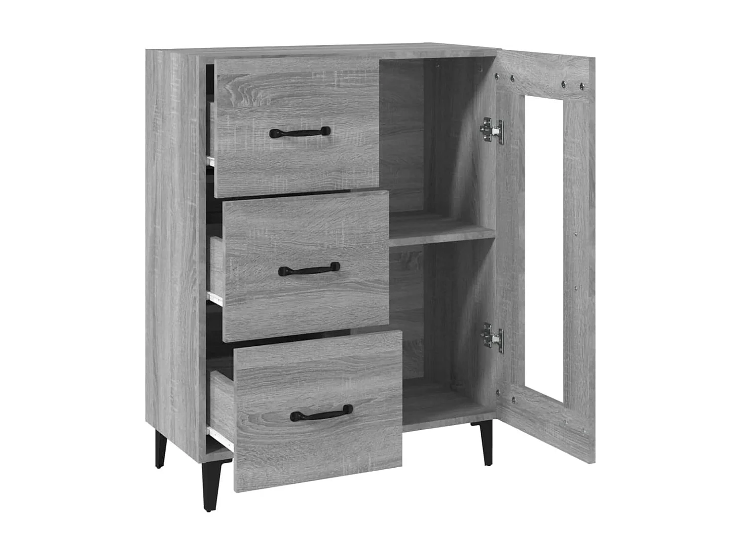Buffet sonoma gris 69,5x34x90 cm bois d'ingénierie