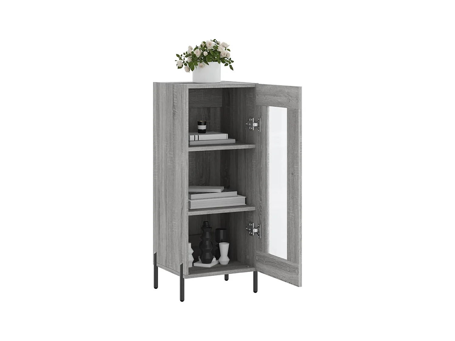 Sonoma Sideboard grau 34,5x34x90 cm Holzwerkstoff