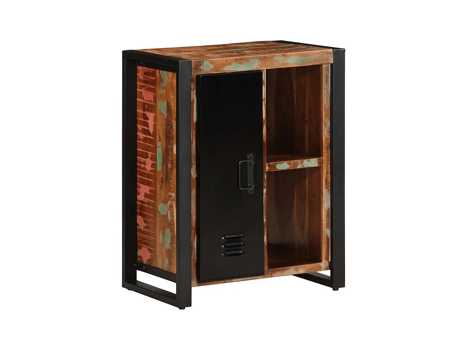 Veelkleurig dressoir 55x35x70 cm massief gerecycled hout