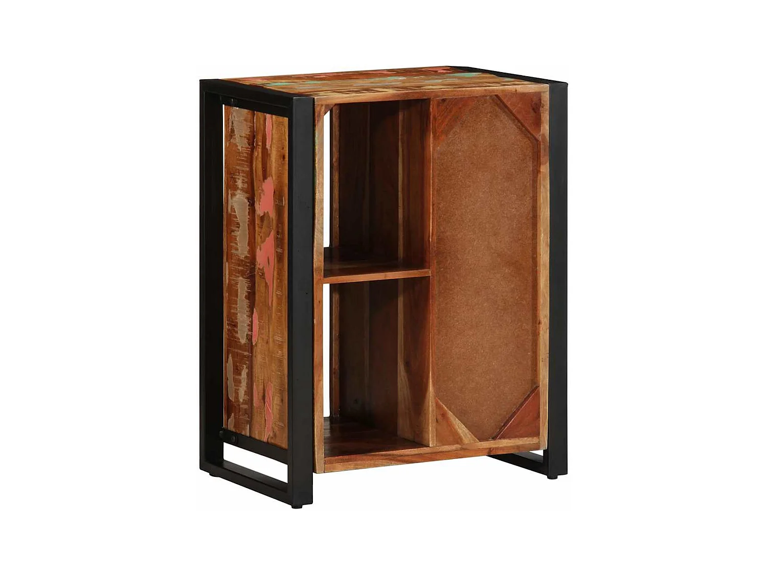 Credenza multicolore 55x35x70 cm in legno massello di recupero