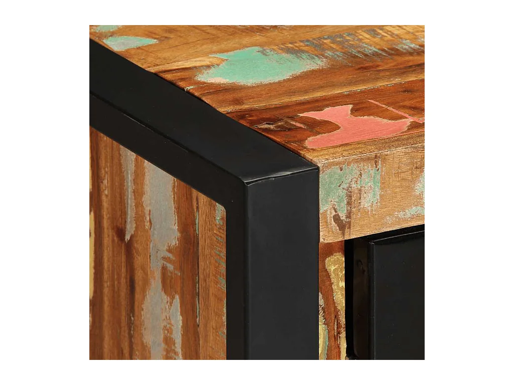 Credenza multicolore 55x35x70 cm in legno massello di recupero