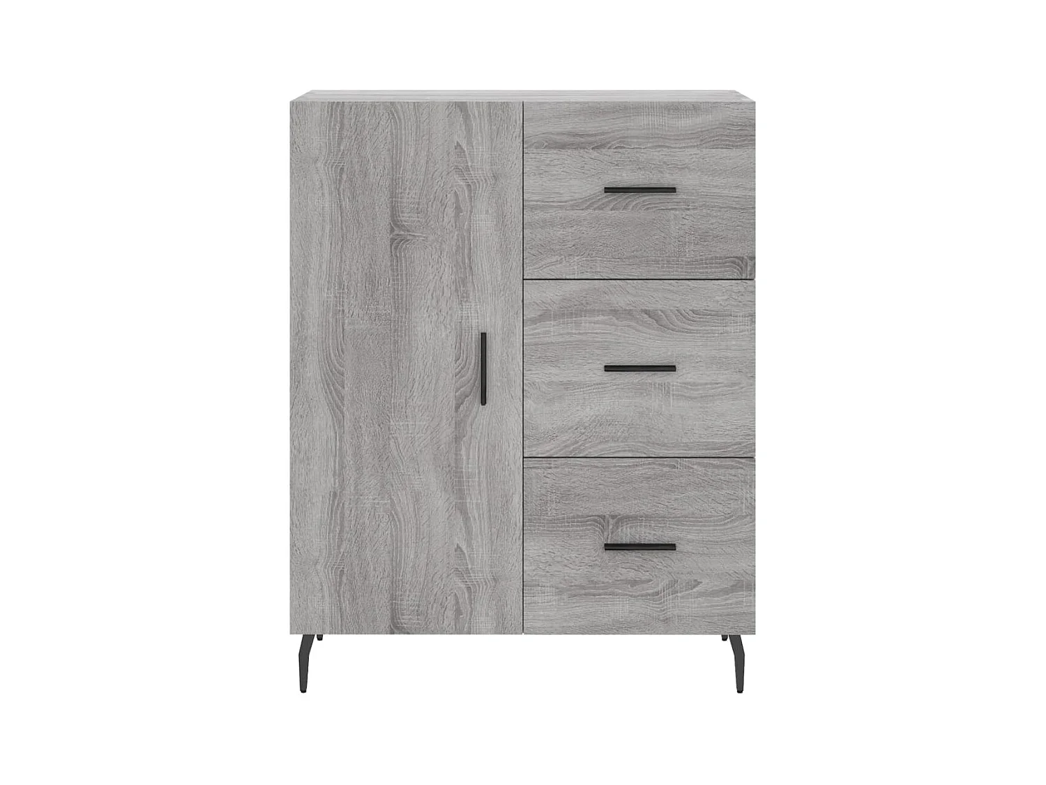 Aparador alto Sonoma gris 69,5x34x180 cm Madera de ingeniería