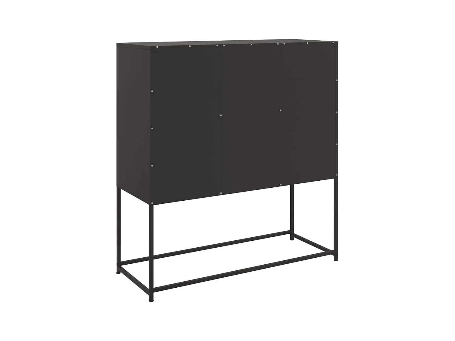 Buffet noir 100,5x39x107 cm acier