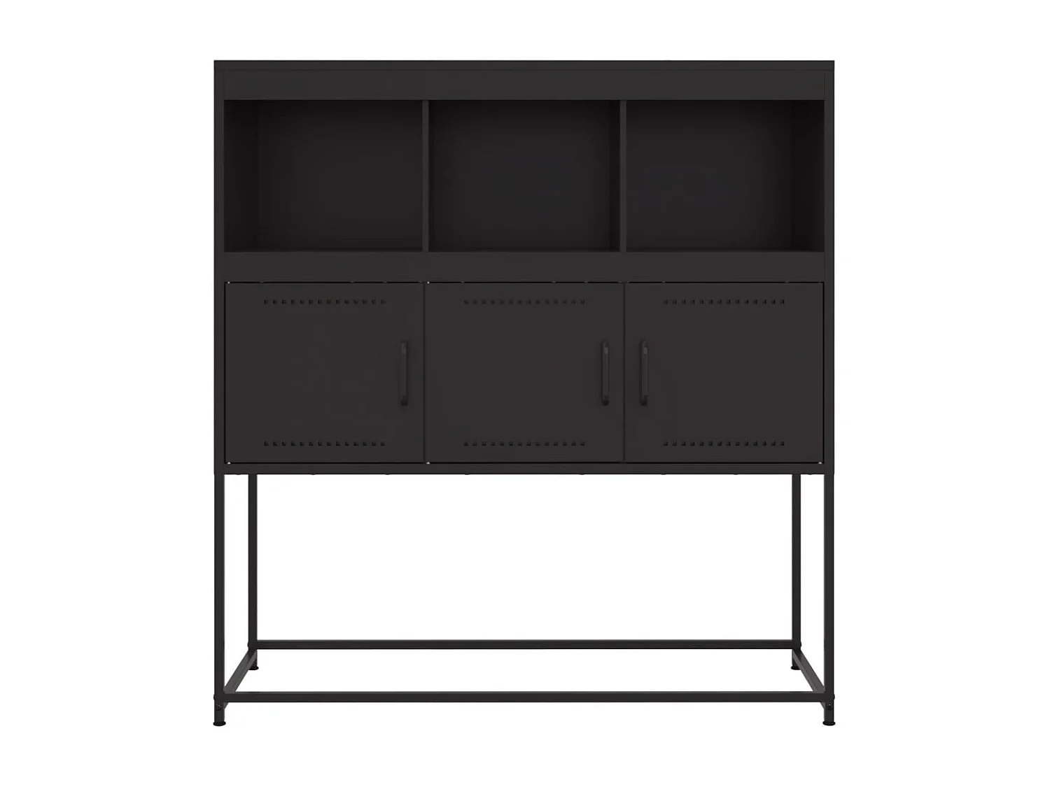 Buffet noir 100,5x39x107 cm acier