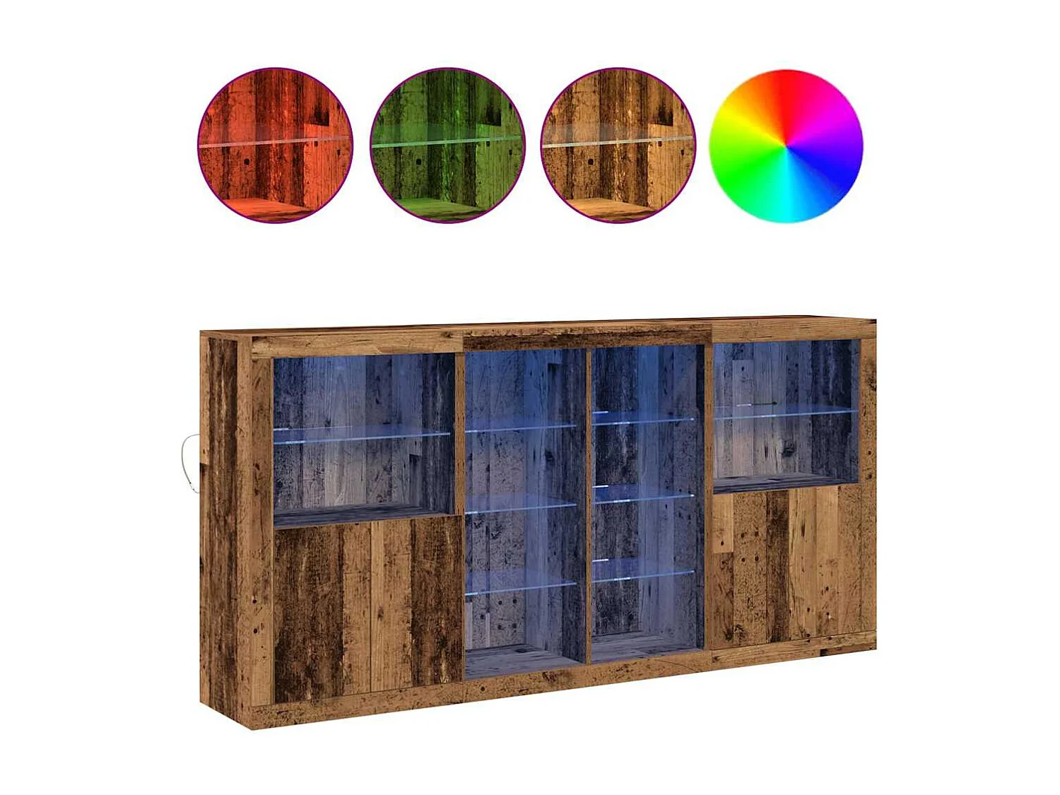 Buffet Bois ancien 202 x 37 x 100 cm Bois d'ingénierie