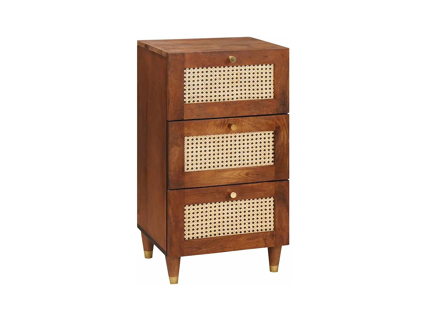 Buffet Marron 40 x 33.5 x 75 cm Rotin et bois de mango massif