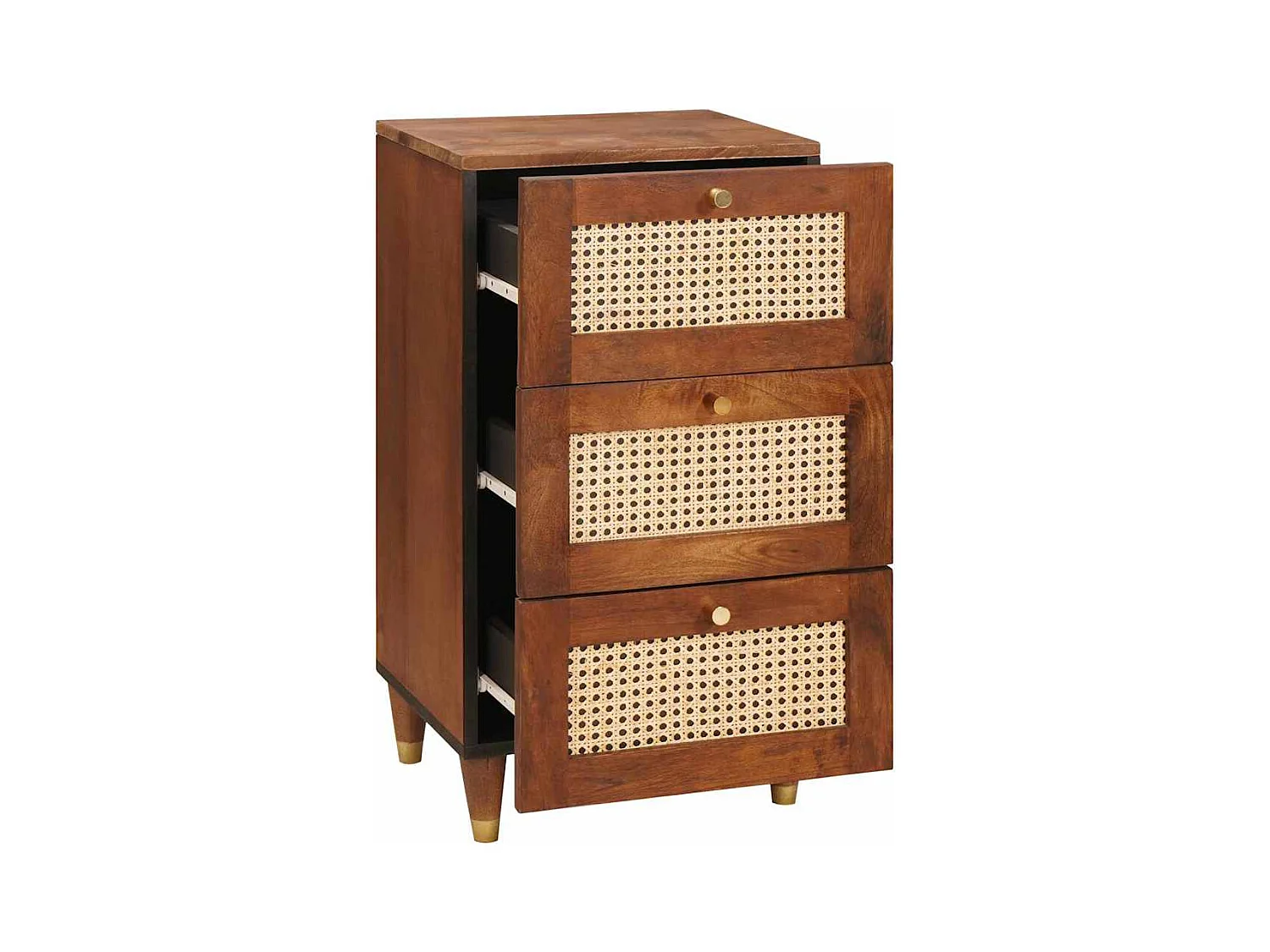 Buffet Marron 40 x 33.5 x 75 cm Rotin et bois de mango massif