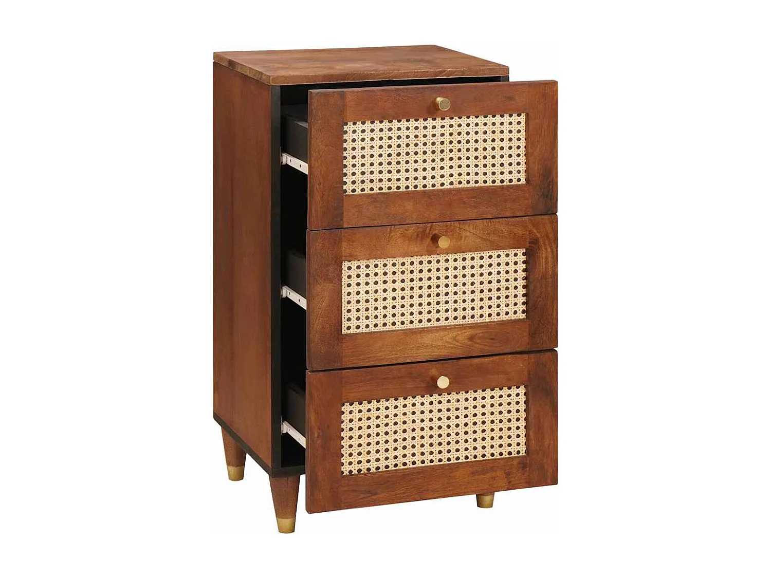 Buffet Marron 40 x 33.5 x 75 cm Rotin et bois de mango massif