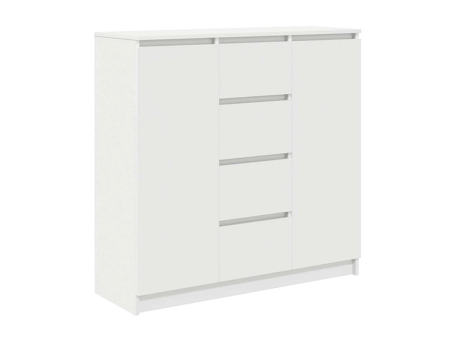 Buffet avec tiroirs blanc 100,5x35x98,5 cm bois d'ingénierie