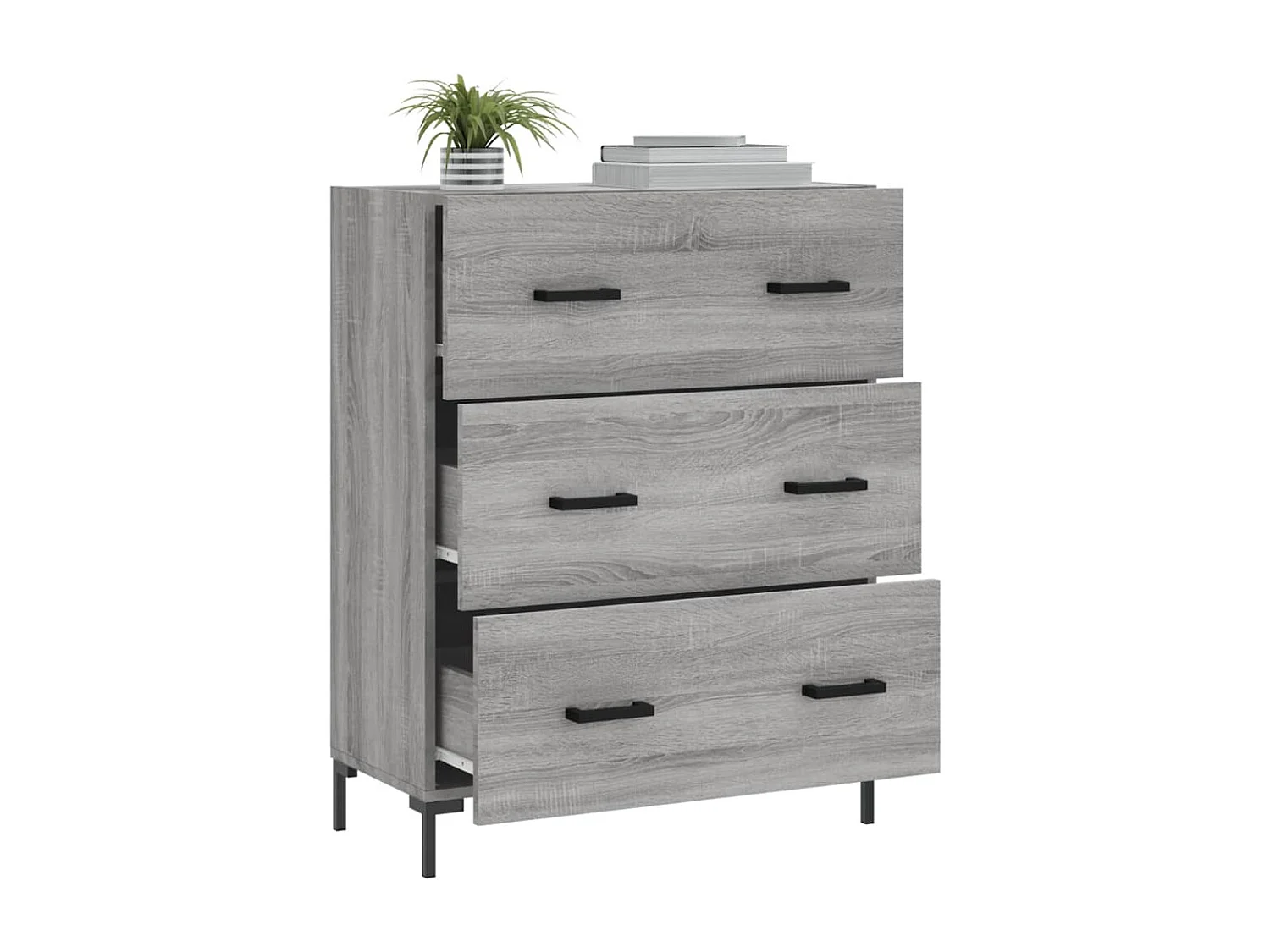 Buffet sonoma gris 69,5x34x90 cm bois d'ingénierie