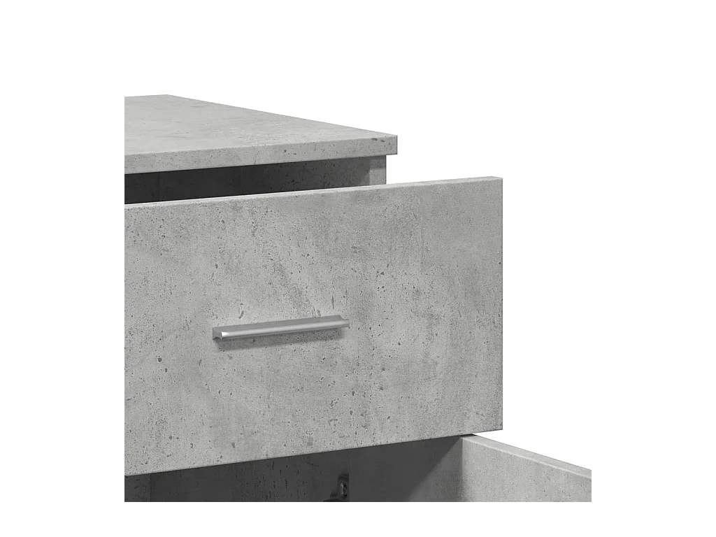 Buffets 2 pcs gris béton 79x38x80 cm bois d'ingénierie