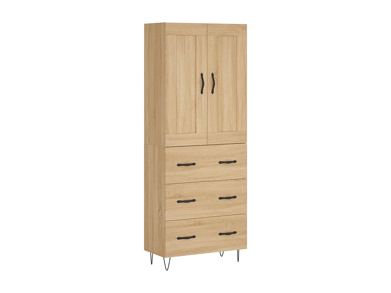 Buffet haut Chêne sonoma 69,5x34x180 cm Bois d'ingénierie